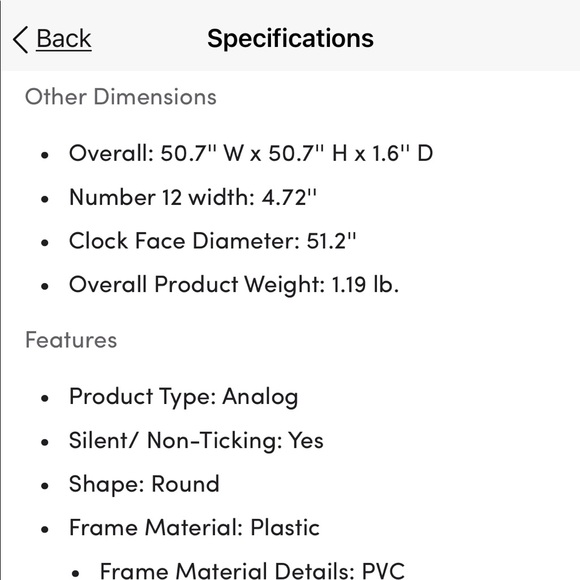 Oversized Wall Clock Decor - Picture 4 of 5